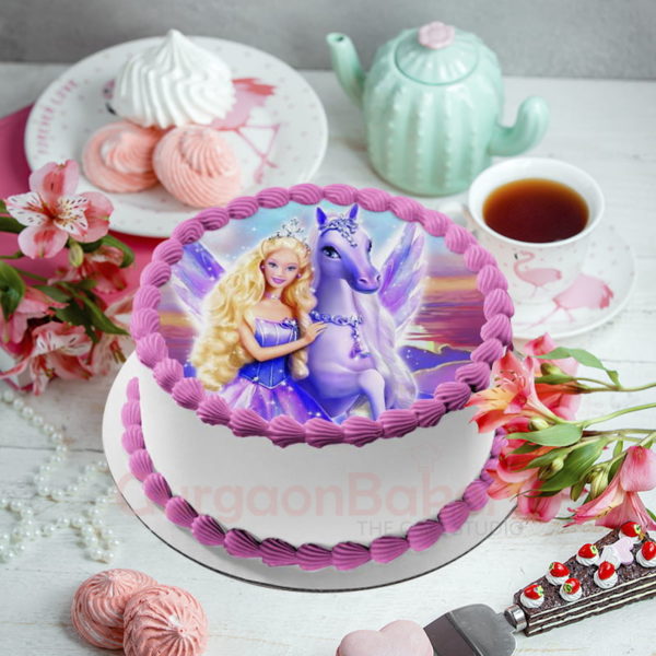barbie unicorn birthday cake