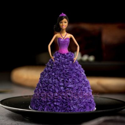 pretty in purple barbie cake