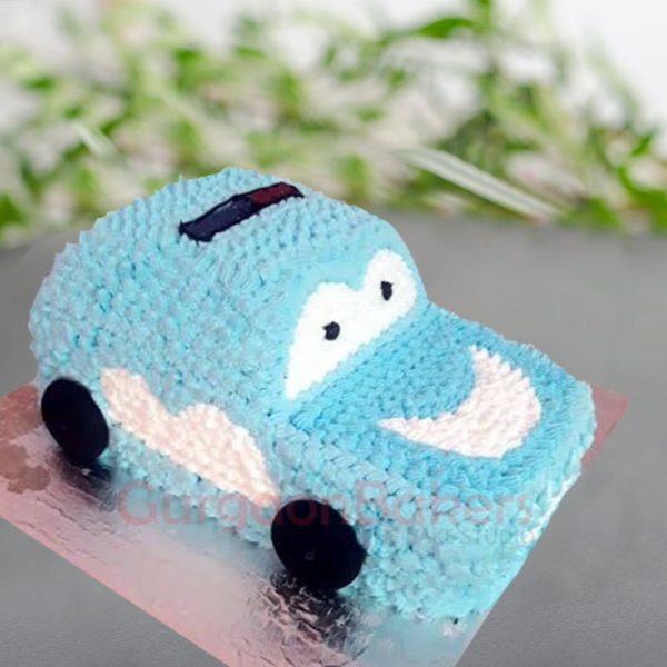 baby blue car cake