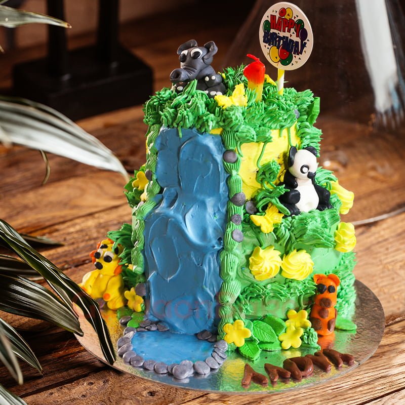 Kids Birthday Cows Theme Cake