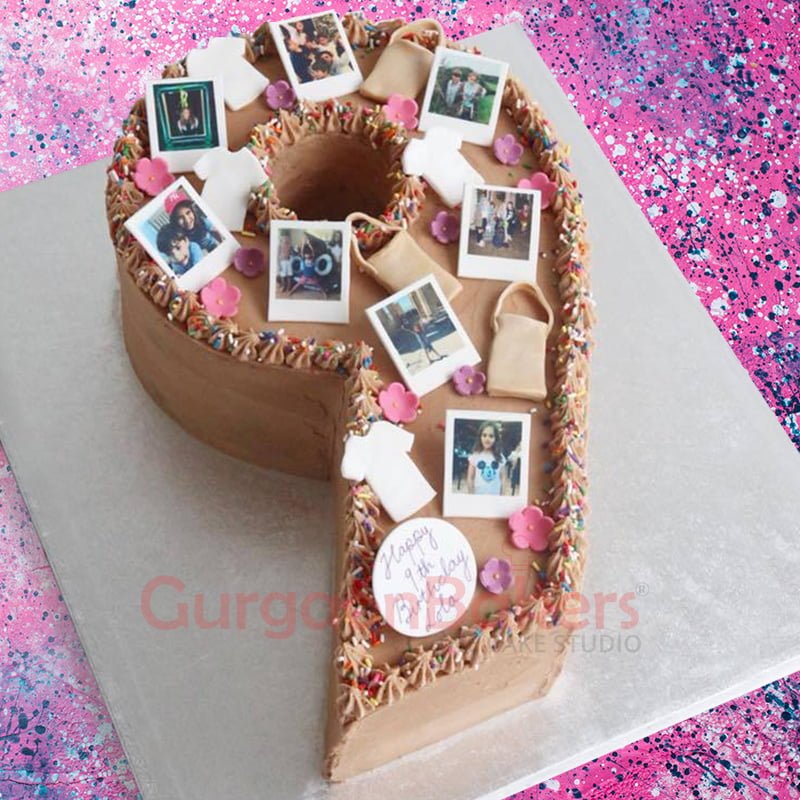 Choco Cookie Number Cake | Number birthday cakes, Cake decorating, Number  cakes