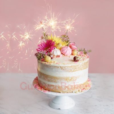 creamy sparkling birthday cake