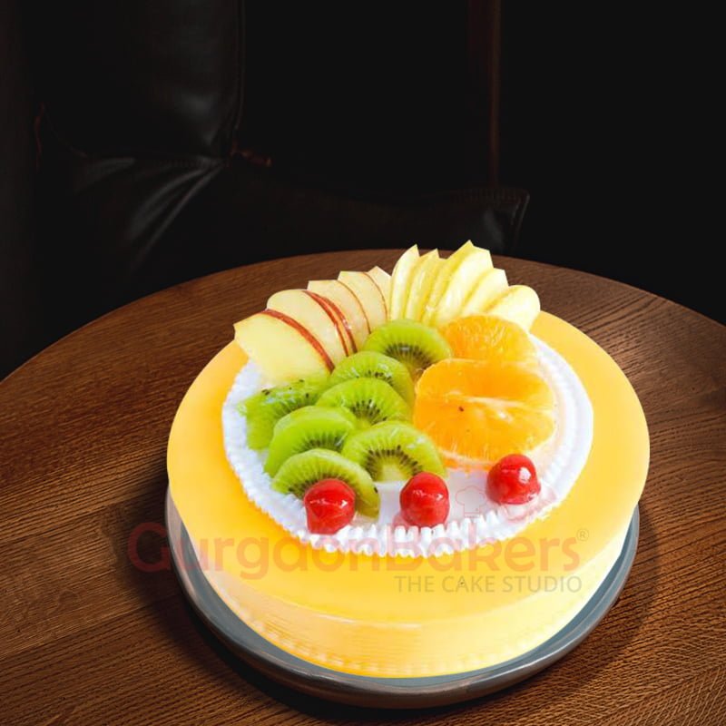 delectable fresh fruit cake