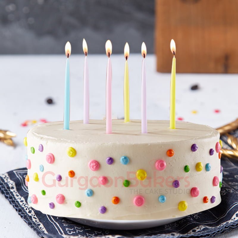 dot surprise in birthday cake