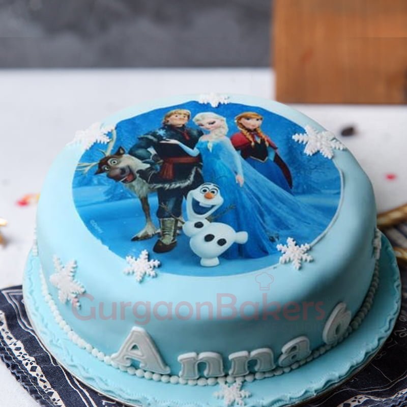 frozen characters cake