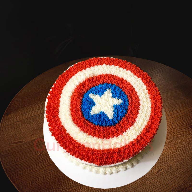heroic captain america cake