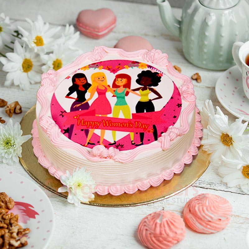 its time to party womens day cake