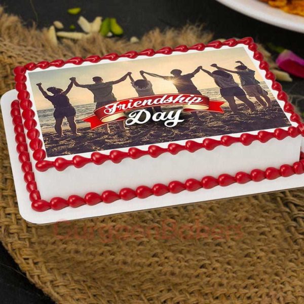 large friendship day cake