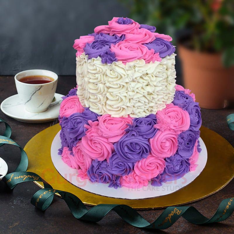princess purple and pink birthday cake