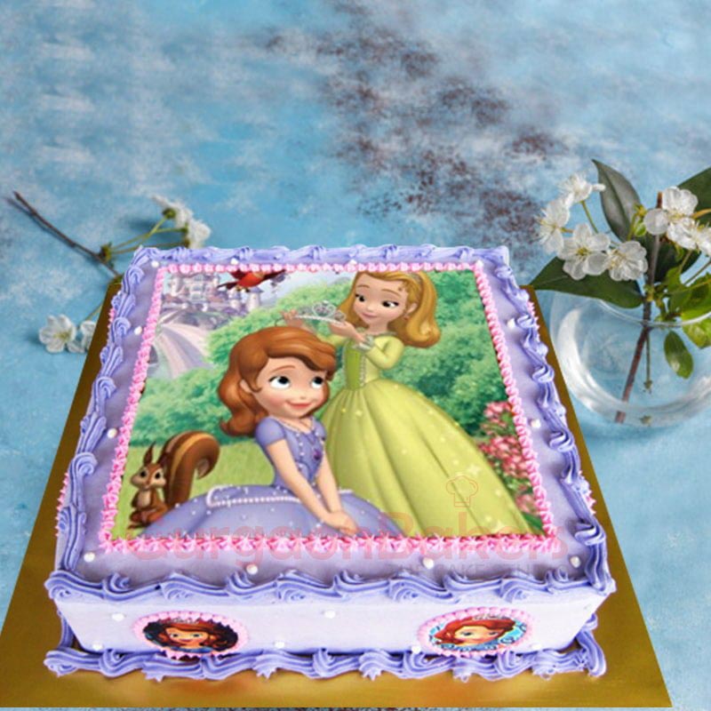 princess sofia and princess amber birthday cake