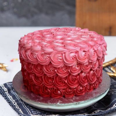 red flower fantasy cake