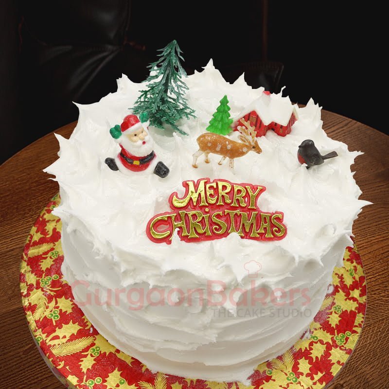santa and fam christmas cakes