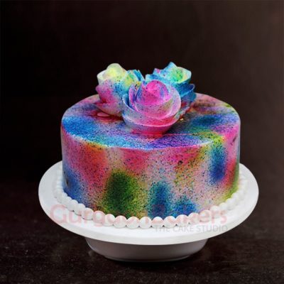 special colour splash cake