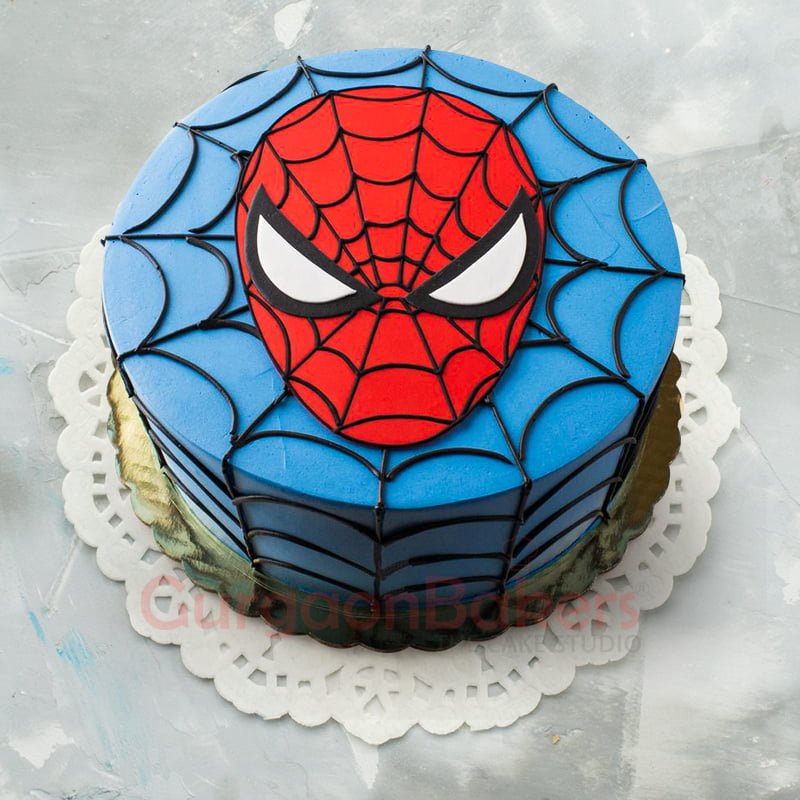 spiderman mask cake