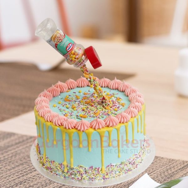 sprinkle explosion cake