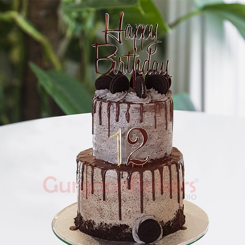 super tall oreo birthday cake