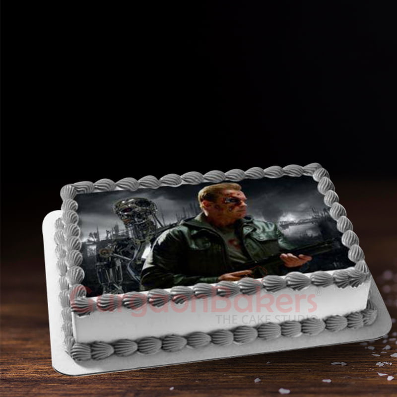 terminator themed cake