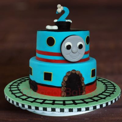 thomas train birthday cake