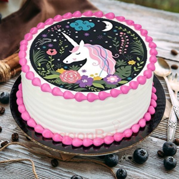 unicorn night sky cake