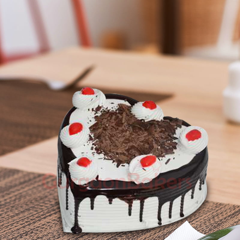 Buy heart shaped black forest cake