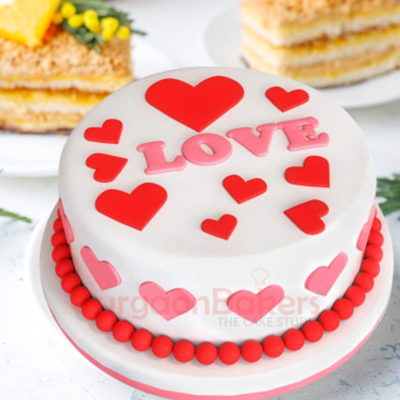 only hearts cake