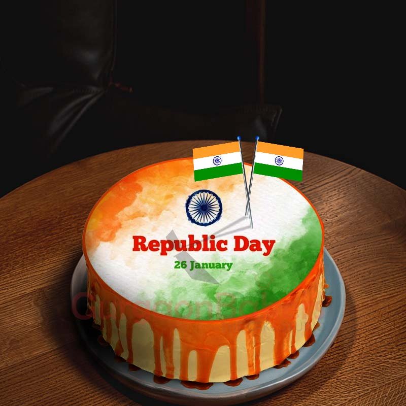 Indian Flag Photo Cake Customised | Gurgaon Bakers
