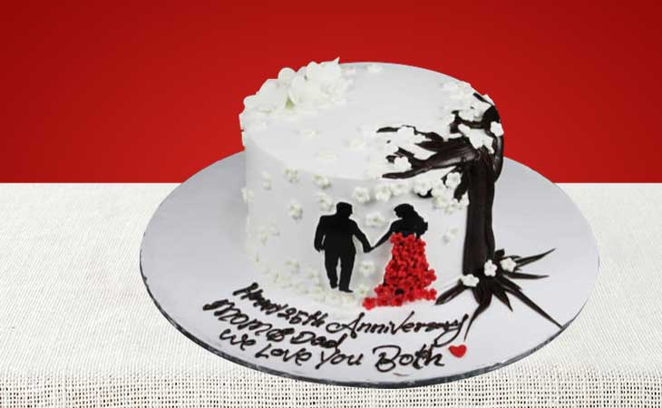 Silver Jubilee Anniversary Cake | 25th Silver Jubilee Wedding Anniversary  Cake