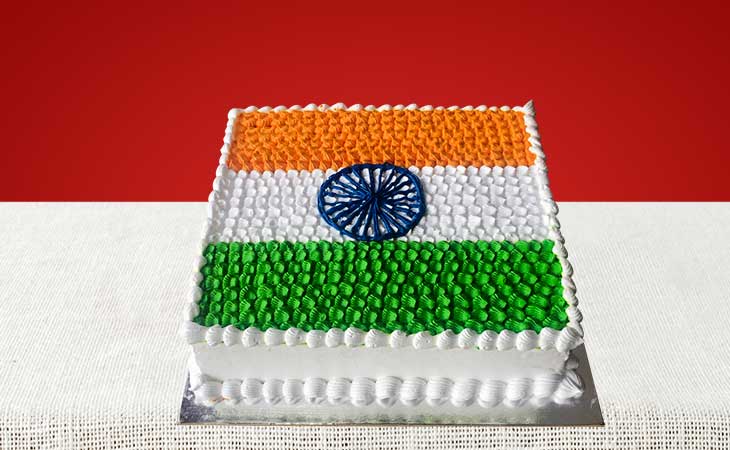 TRICOLOR Independence Day Cake, Super Cake- Online Cake delivery in Noida,  Cake Shops with Midnight & Same Day Delivery