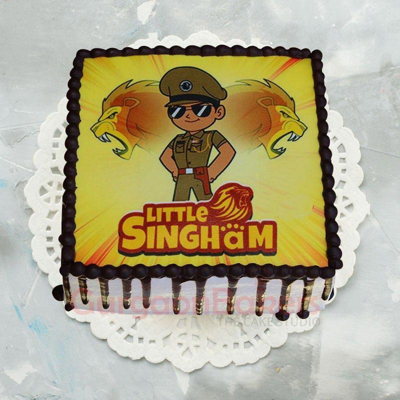 Little Singham Colourful Photo Cake