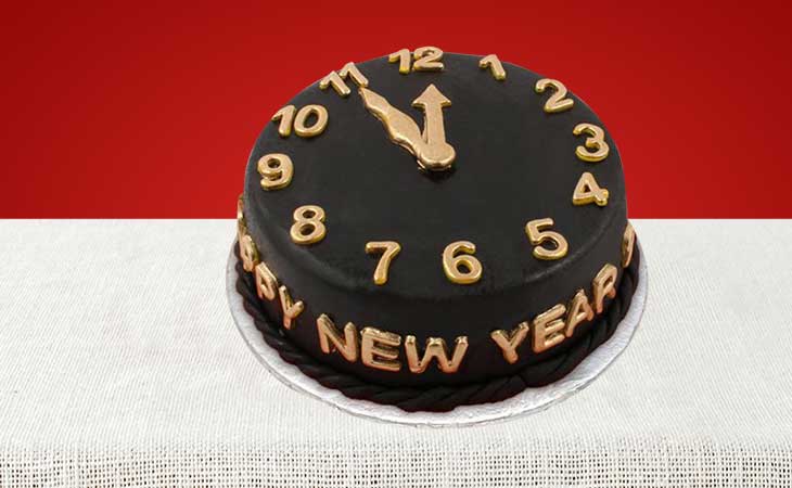 New Year Watch Theme Chocolate Cake - Cake by Occasion