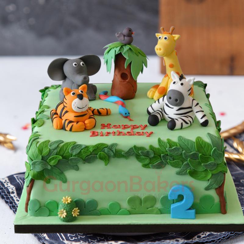 party time in the jungle cake