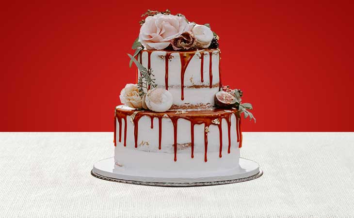 traditional wedding cake red