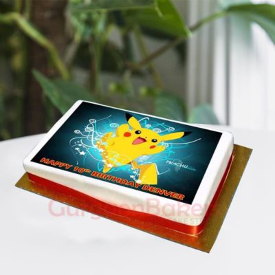 Pikachu photo cake