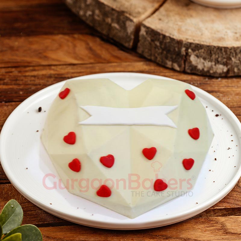 Romantic White Chocolate Pinata Cake