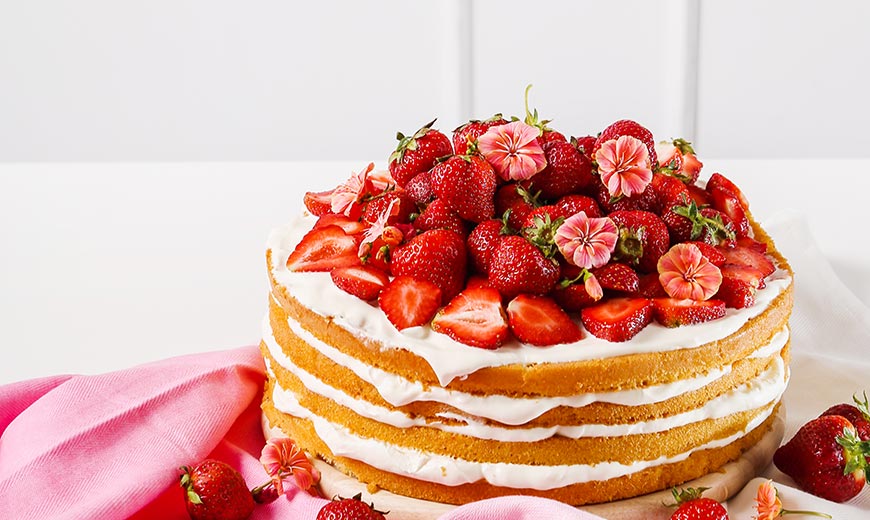 Strawberry-Basil-Cakes