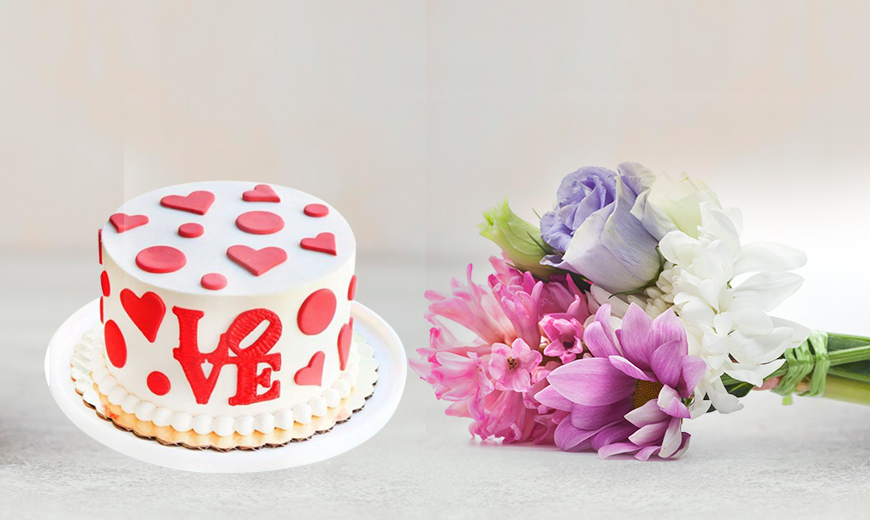 flower cake combo for a first date 2