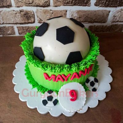 Football Pinata Cake Side View