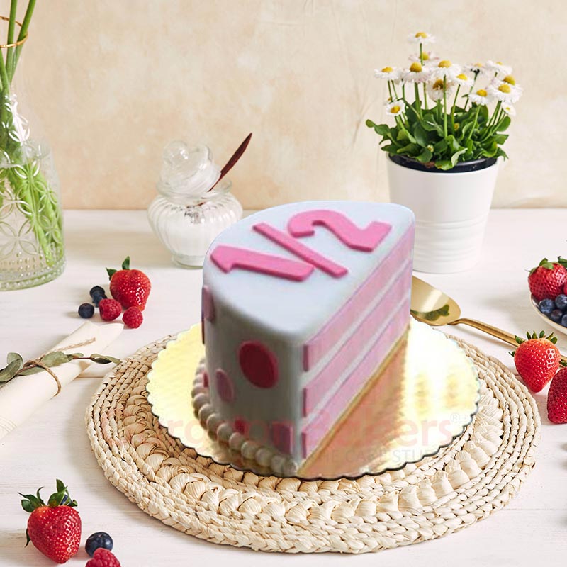 Pinky Pie Polka Half Birthday Cake