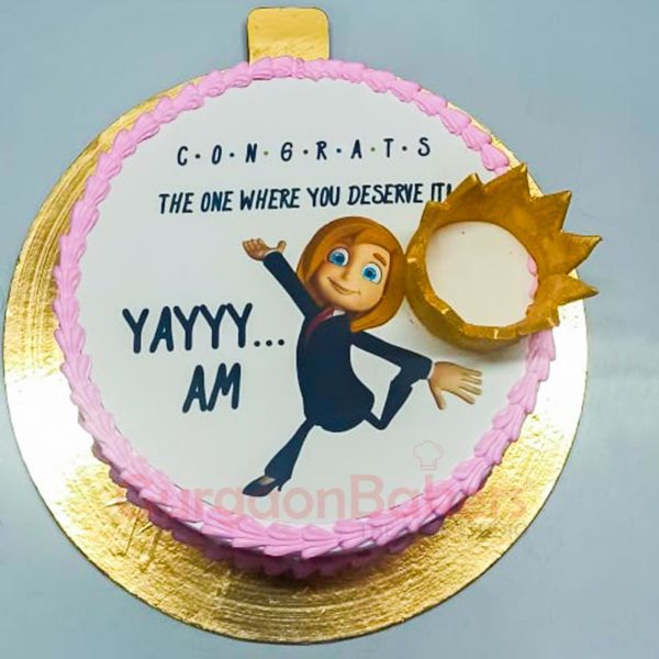 Over the Moon Congrats Cake Top