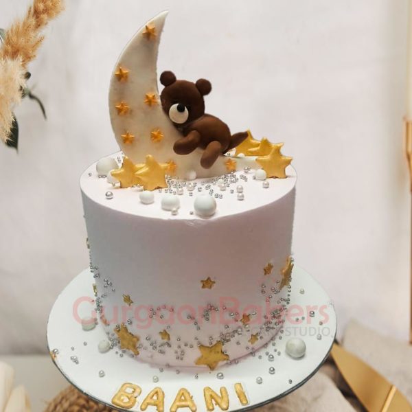 Twinkle Twinkle Teddy Bear Cake Front