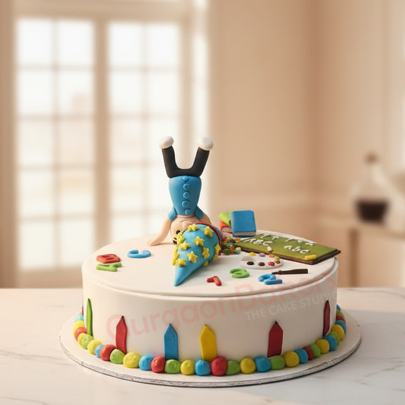 whimsical-abc-learning-cake Whimsical ABC Learning Cake with colorful decorations