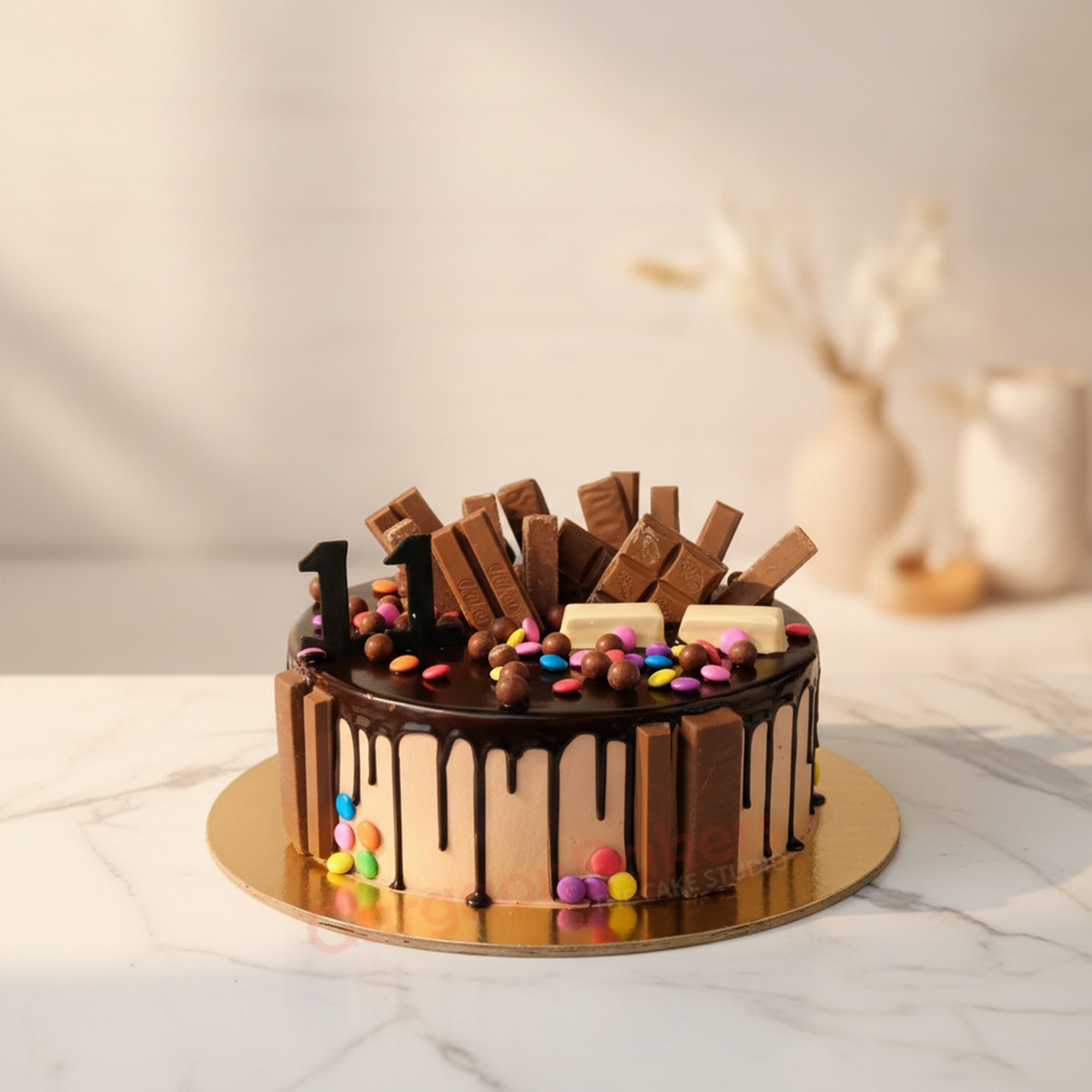chocolate-overload-delight-cake Chocolate Overload Delight cake loaded with chocolates and candies