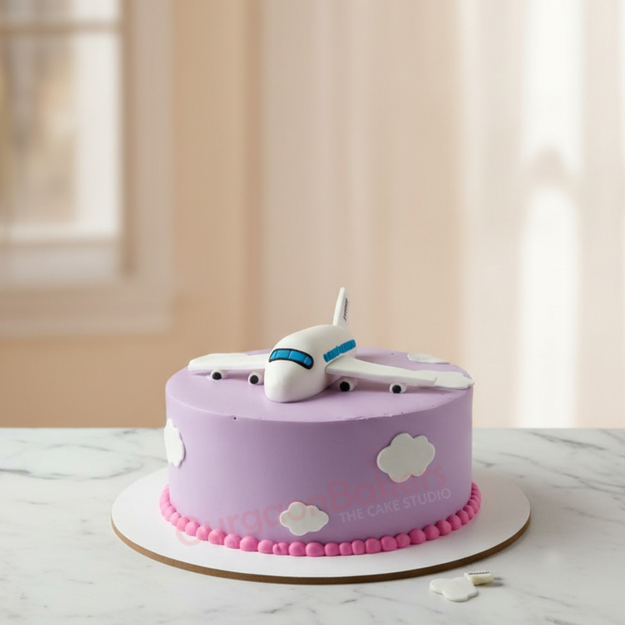 farewell_cake_airplane_gurgaon_bakers Custom farewell cake with airplane design from Gurgaon Bakers