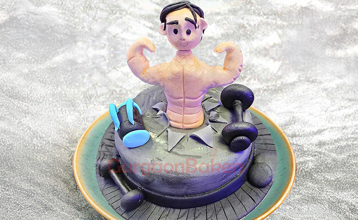 Gym Fitness Cakes in Gurgaon - Custom Bodybuilding and Workout Theme Cake