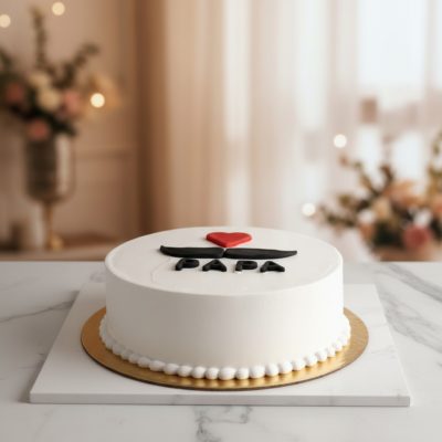 I Love My Dad Cake with a white frosting and decorative letters