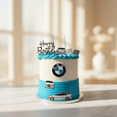 Beautifully designed car cake from Gurgaon Bakers