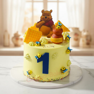 Masha Bear themed cake for children's birthday