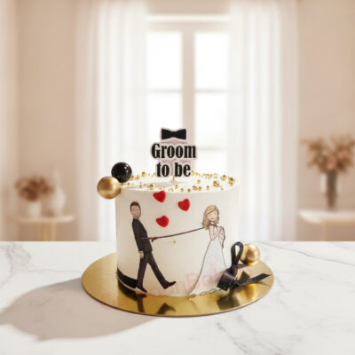 Groom to Be Cake with playful design and decorations in Gurgaon | Gurgaon Bakers