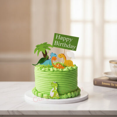 Dino Delight Birthday Cake – Custom Eggless Cake in Gurgaon | Gurgaon Bakers