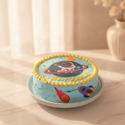 Rocket Birthday Cake featuring an astronaut and space theme in Gurgaon | Gurgaon Bakers